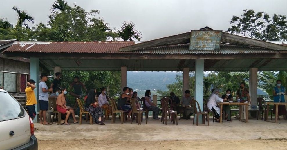 COVID-19 vaccination drive underway at Longjemdang village, Mokokchung on June 17.